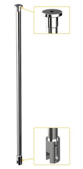 Purity Showerscreens and vertical stabiliser arm Chrome plated brass & SS304 tube